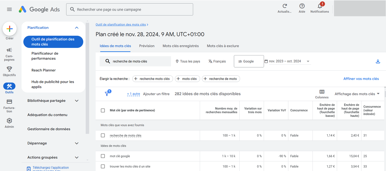 keywordPlanner